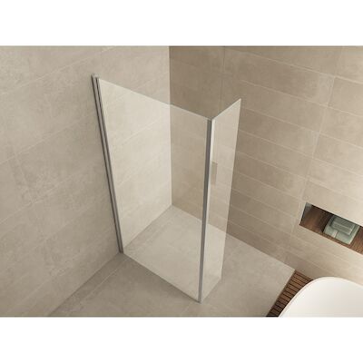 BWS Apollo Zijwand met Hoekprofiel 40x200cm 10mm NANO Coating