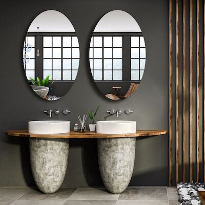 BWS Badkamerspiegel | Spark Ovale Verticaal | met LED verlichting | 100x60cm