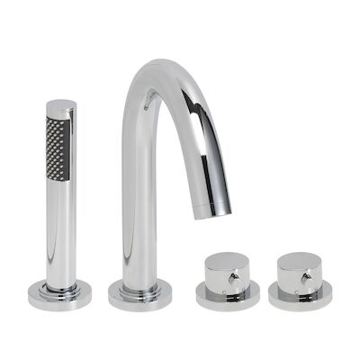 BWS Badrandthermostaat 4Gats Rond Afbouwset Chroom (Exclusief Inbouwdeel)