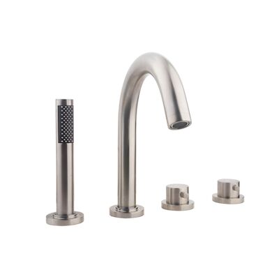 BWS Badrandthermostaat 4Gats Rond Afbouwset RVS (Exclusief Inbouwdeel)