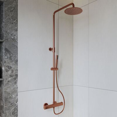 BWS | Colorato | Regendouche 20cm met handdouche | Geborsteld Koper