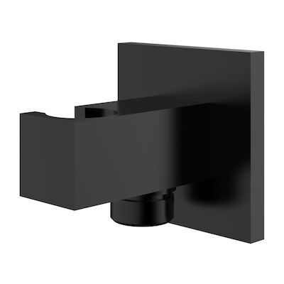 BWS Doucheaansluiting Luxe Vierkant Met Opsteek 1/2″ Messing Mat Zwart