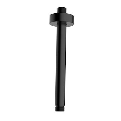 BWS Douchearm Luxe Rond Plafondbevestiging 20cm Mat Zwart