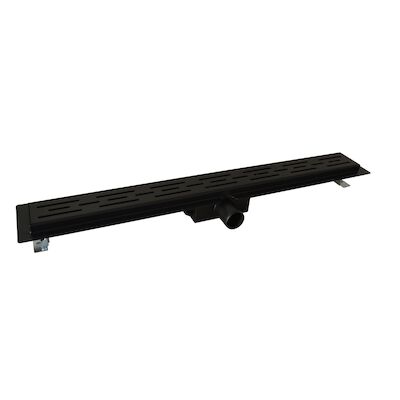 BWS Douchegoot Flens Met Uitneembaar Sifon 80x7x6.7cm RVS Mat Zwart