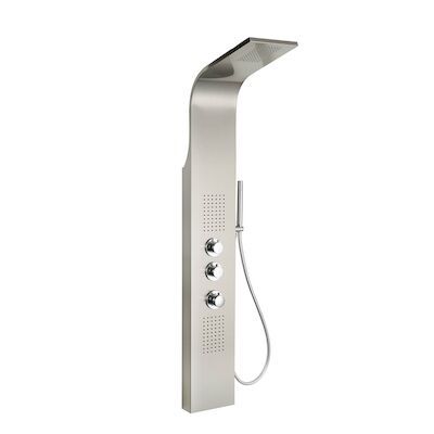 BWS Douchepaneel Ernie met Thermostatische Kraan 148×22 cm RVS