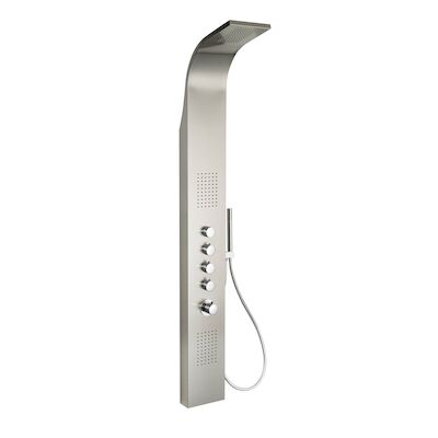 BWS Douchepaneel Haron met Thermostaat Kraan 165×20 cm RVS