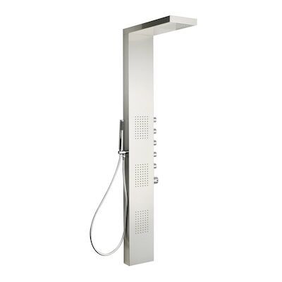 BWS Douchepaneel Rio met Thermostaat Kraan 158×20 cm RVS