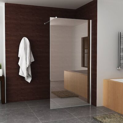 BWS Eco Inloopdouche met Muurprofiel 60x200cm 8mm NANO Coating