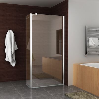 BWS Eco Zijwand met Hoekprofiel 30x200cm NANO Coating 8mm