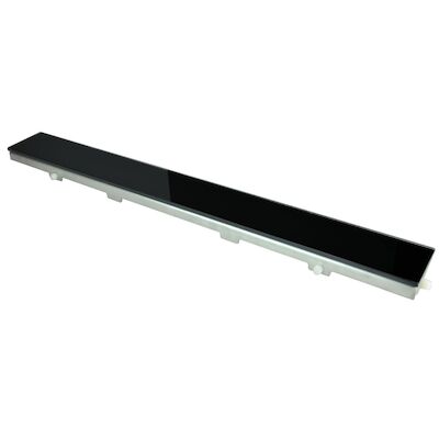 BWS Glasrooster Tbv RVS Douchegoot 100×7 cm Zwart