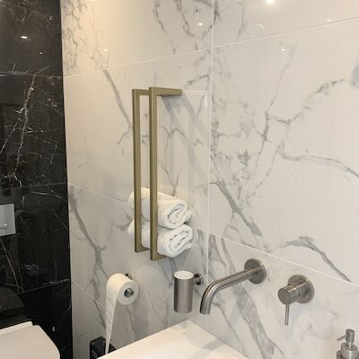 BWS Handdoekenrek Industrieel | 60×12.5×12.5cm | Goud