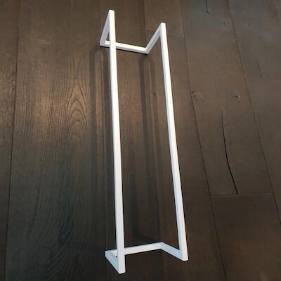 BWS Handdoekenrek Industrieel | 95x25x20cm | Mat Wit