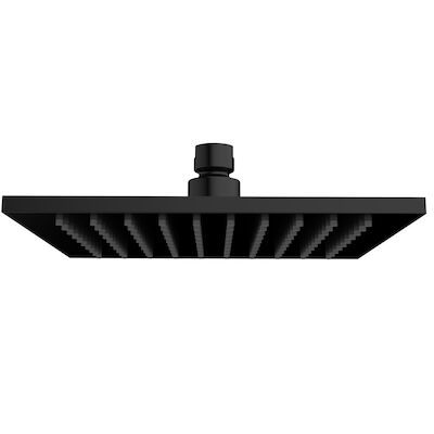 BWS Hoofddouche Luxe Vierkant 20×20 cm Mat Zwart