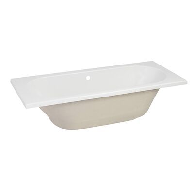 BWS Inbouw Duo Ligbad Pluto Acryl 170x70x43 cm Glans Wit
