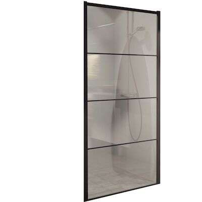 BWS Inloopdouche Frame 78×200 cm 8mm NANO Glas Mat Zwart