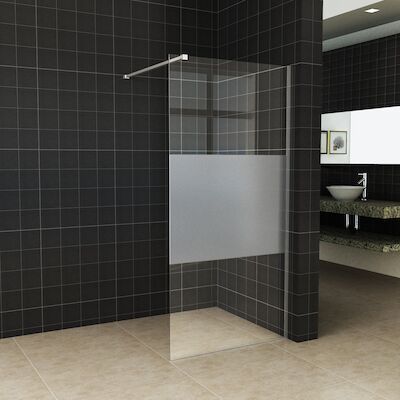 BWS Inloopdouche Pro Line Middenband 80×200 Chroom Profiel en Stabilisatiestang
