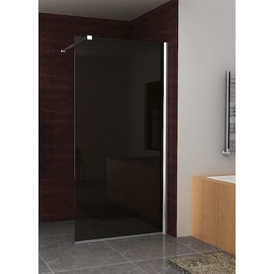 BWS Inloopdouche Rookglas 120x200cm 10mm Nano Coating