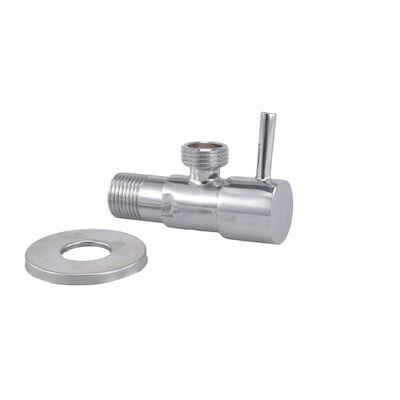BWS Kraan Hoekstop 1/2″x1/2″ Chroom (Inclusief Rozet)