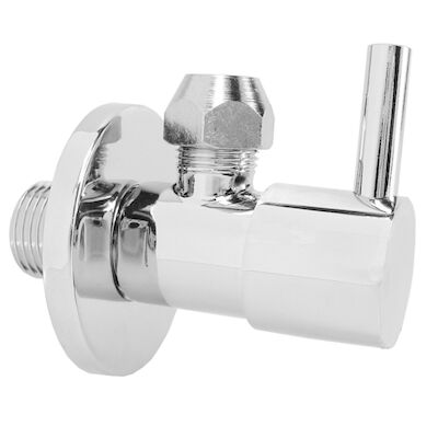 BWS Kraan Hoekstop 3/8″x10 Chroom (Inclusief Rozet)