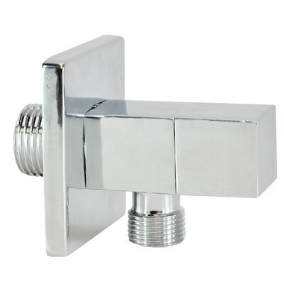 BWS Kraan Hoekstop Vierkant 1/2″x3/8″ Chroom (Inclusief Rozet)
