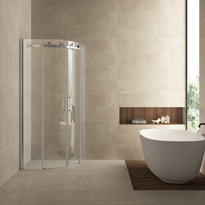 BWS Kwartrond Douchecabine 90×90 cm met 2 Schuifdeuren 8mm NANO coating