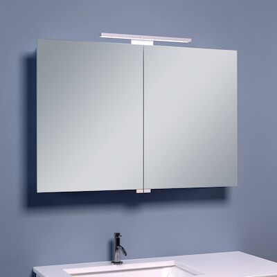 BWS LED Spiegelkast Luxe Aluminium 90x60x14 cm