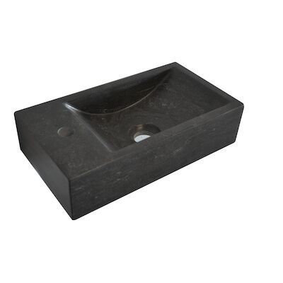 BWS Natuursteen Fontein Zwart 40x22x10 cm (Kraangat Links)