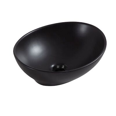 BWS Opbouw Waskom Paro 40x33x14.5 cm Keramiek Mat Zwart