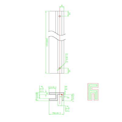BWS Pro Line Hoekprofiel voor Zijwand 8 mm Glas 200 cm RVS