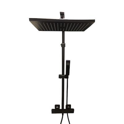 BWS Regendouche Vierkant 36×24 cm met Handdouche Zwart