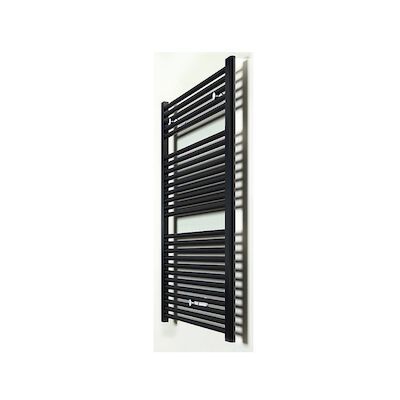 BWS Sierradiator Elvira 60×118 cm Middenonder Aansluiting Mat Zwart