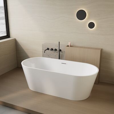BWS Vrijstaand Ligbad | BWS Rondo | Acryl | 180x80x60cm | Hoogglans Wit