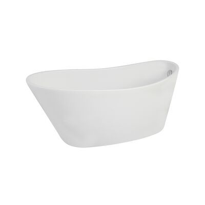 BWS Vrijstaand Trapeze Ligbad Acryl 170×77 cm Wit (inclusief witte waste en overloop)