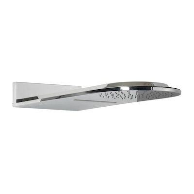 BWS Wand Hoofddouche Waterval Met Afronding 25x60cm Chroom