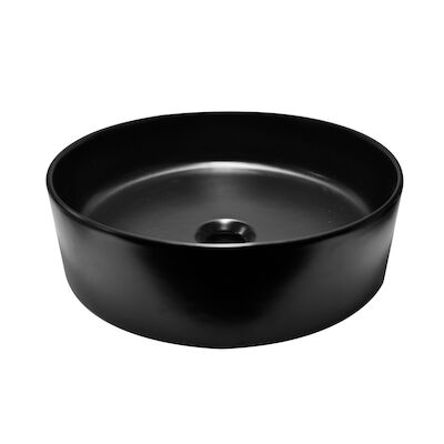 BWS Waskom Mono Opzet Model Rond Diameter 40cm Mat Zwart