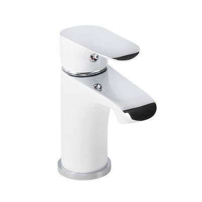 BWS Wastafelmengkraan Marta Eenhendel Laag Wit/chroom 15cm