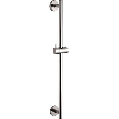 Chroom messing glijstang met glijstuk rond 65cm
