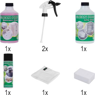 Clean Pro set voor badkamerreiniging en kalkaanslag