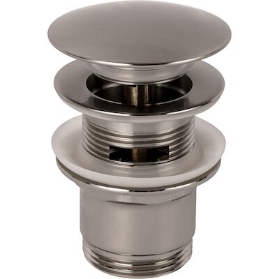 Click-clack afvoerplug Allibert Bondi 7,5 cm Geborsteld RVS