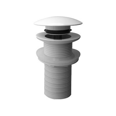 Clickwaste Afvoerplug BWS Karsten Verlengd 5/4″ Glans Wit