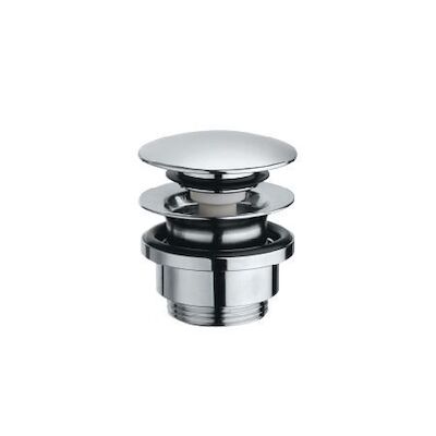 Clickwaste Hotbath Cobber Afvoerplug met Schroef Rond Chroom