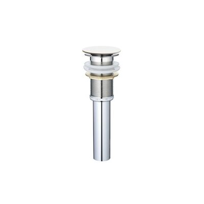 Clickwaste Ideavit Afvoerplug Aansluiting 5/4 Vlak Solid Surface Chroom Wit