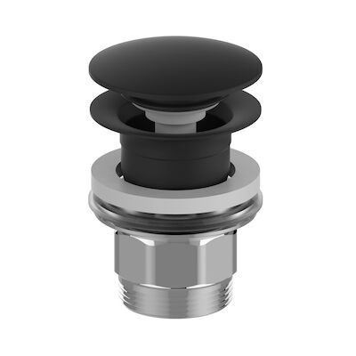 Clickwaste Salenzi Giro Gepoedercoat Messing Mat Zwart ø66 mm OUTLET