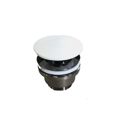 Clickwaste Sanilux met Overloop Solid Surface Wit
