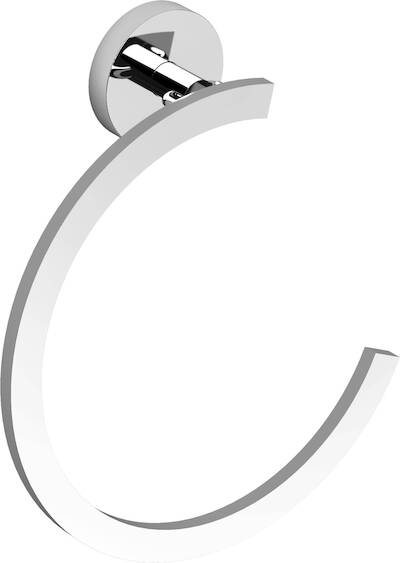 Clou Flat Handdoekring Chroom