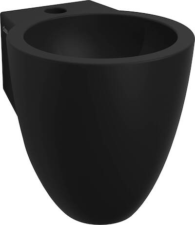 Clou Flush 6 fontein met kraangat 27×31,5x28cm mat zwart