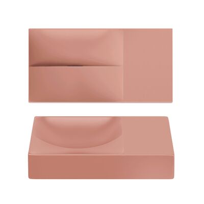 Clou Flush Fontein Zonder Kraangat Mat Roze Keramiek 36 cm