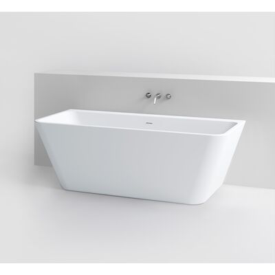 Clou InBe Ligbad Wandmodel Back to Wall 170x75x58 cm Acryl Wit Met Viega Badafvoer en Overloop Wit