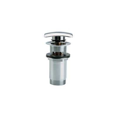 Clou InBe Stop Go Afvoerplug Met Overloop Chroom Universeel Toepasbaar 6.9×6.9cm