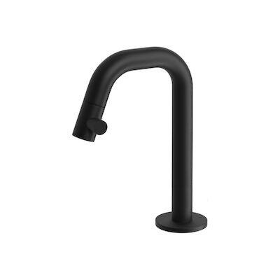 Clou Kaldur Fonteinkraan Met Korte Uitloop Rechts Zwart Mat 15.9×4.5×10.6cm
